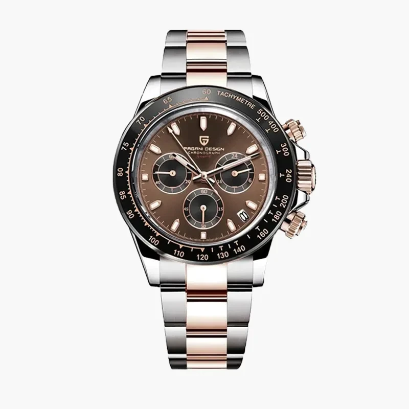 Pagani Design Daytona Dark Brown Dial Rainbow Men's Watch - PD-1644